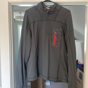 Men’s Lululemon Dark Green Long Sleeve Half-Zip Running Jacket - Size L